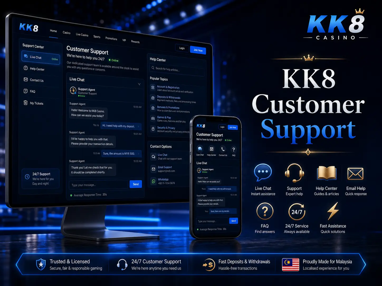 KK8 Help Center and Player Assistance