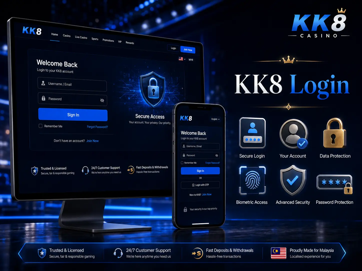 KK8 Sign In and Account Management